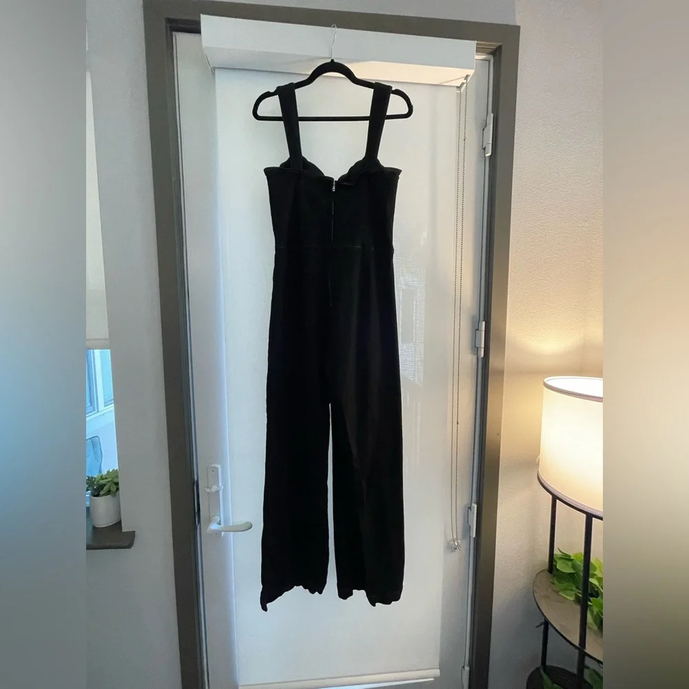 Reformation Black Denim Jumpsuit Size 10 EUC - Picture 4 of 5
